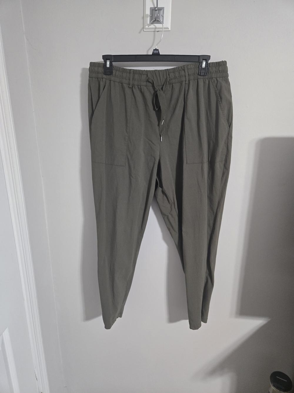 Cato Olive Green Women's Drawstring Tapered Trousers